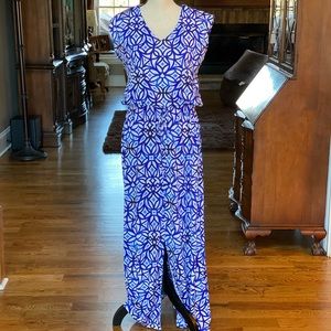 Chico’s Blue & White Maxi Dress